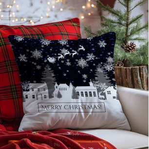Christmas Village Throw Pillow