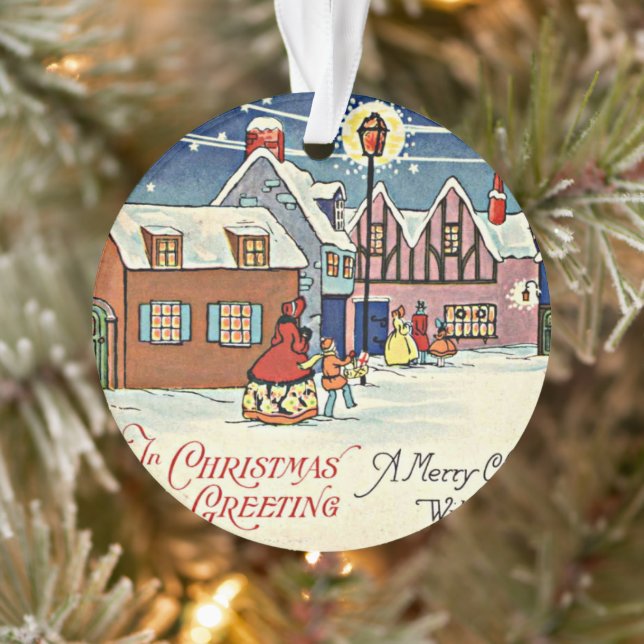 Christmas Village Victorian Art deco  Ornament (Tree)