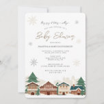 Christmas Village Winter Baby Shower Invitation<br><div class="desc">This Christmas Village Winter Baby Shower Invitation is perfect for a snowy baby shower theme. The vintage design and idea of artwork gives you a cozy feel for your event.</div>