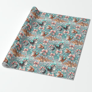 Christmas Village Wrapping Paper: Kittens in Vows Wrapping Paper