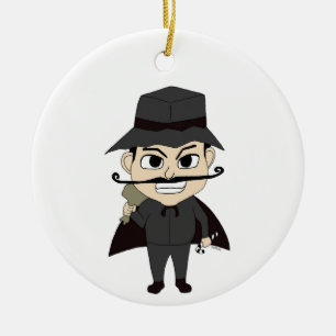Christmas villain ceramic ornament