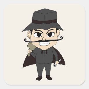 Christmas villain     square sticker