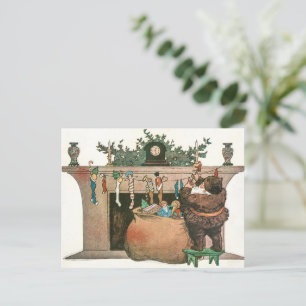 Christmas vintage art holiday postcard