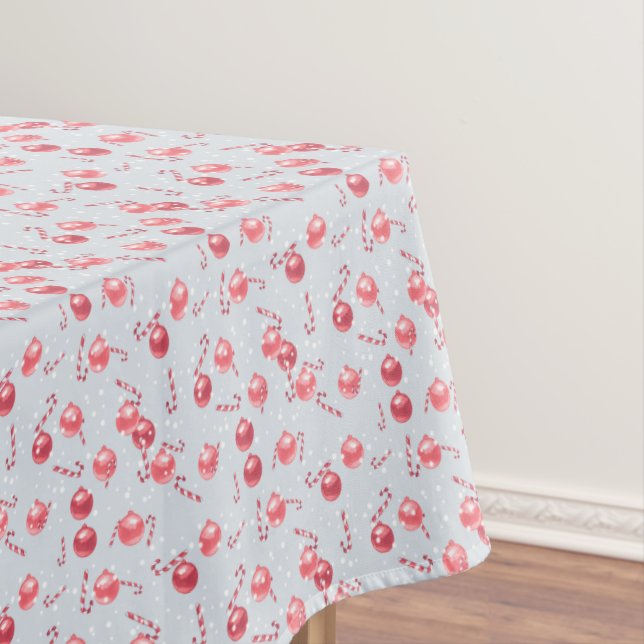 Christmas | Vintage Candy Cane Pattern Tablecloth (In Situ)