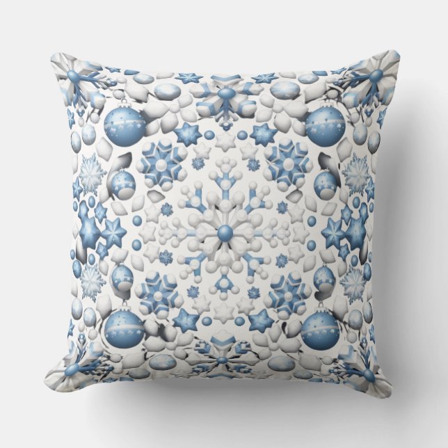 Christmas Vintage Cheer Pattern  Throw Pillow (Front)