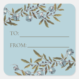 Christmas Vintage Christmas Bells Botanical Tags