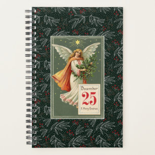 Christmas Vintage Country Angel Add Name Planner