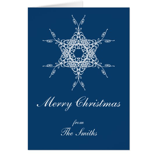 Christmas | vintage floral snowflake card