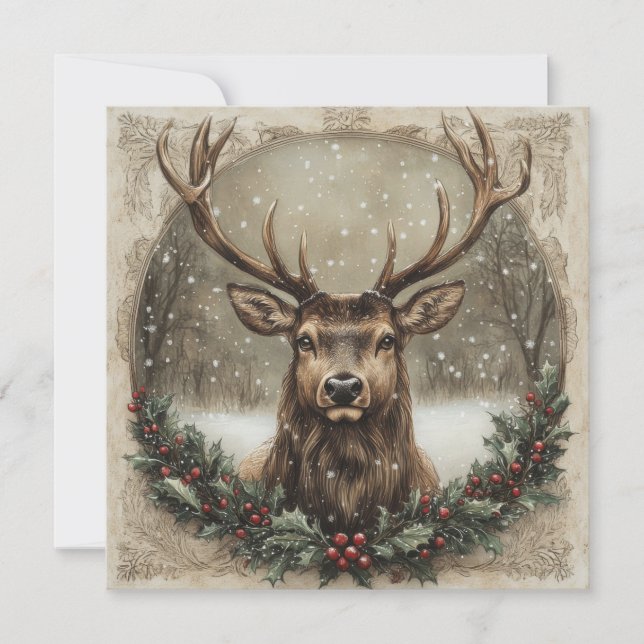 Christmas Vintage Greeting Card (Front)