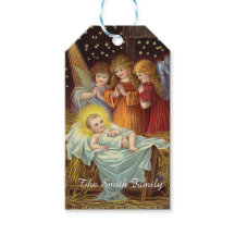 Christmas vintage Holiday Gift Tag