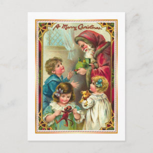 Christmas vintage holiday postcard