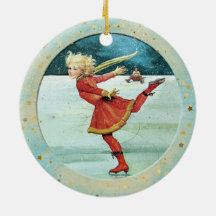 Christmas Vintage Ice Skaters
