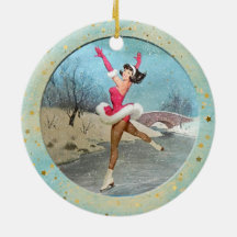 Christmas Vintage Ice Skaters