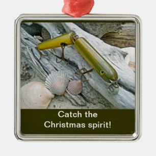 Christmas Vintage Masterlure Jointed Eel Metal Ornament