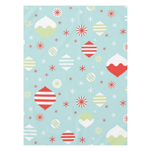Christmas Vintage Ornaments Tablecloth (Front)