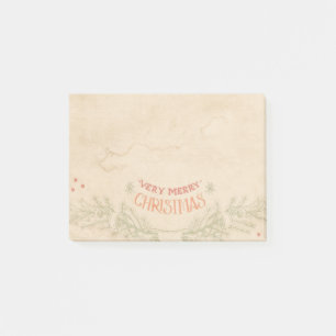 Christmas vintage paper post-it notes