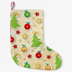 Christmas Vintage Pattern  Small Christmas Stocking