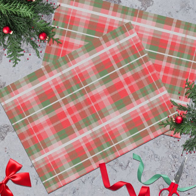 Christmas Vintage Retro Country Plaid Pattern Tissue Paper (Creator Uploaded)