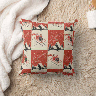 Christmas, Vintage, Retro, Holiday Pattern Pillow