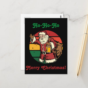 Christmas Vintage Santa Claus Carrying Toys Lunch Postcard