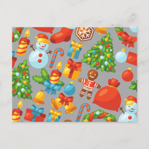 Christmas Vintage Santa Claus Watercolor Holiday Postcard