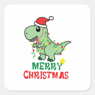 Christmas Vintage Santa Claus watercolor Holiday Square Sticker
