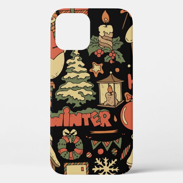 christmas vintage set 1 Case-Mate iPhone case (Back)