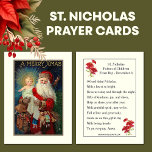 Christmas Vintage St. Nicholas Jesus Prayer Card<br><div class="desc">Featuring a beautiful traditional Christmas vintage image of St. Nicholas holding the Baby Jesus with a sack of toys and Candy.  On the back is a lovely prayer.  His feast day is celebrated December 6th.</div>