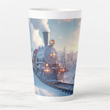 Christmas Vintage Steam Train Snow frozen Woodland