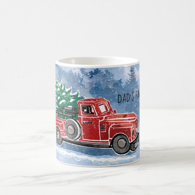 Christmas Vintage Truck Scene Coffee Mug (Center)