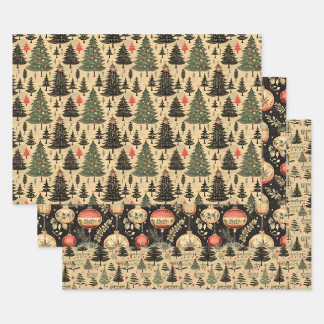 Christmas Vintage Wrapping Paper (Set)