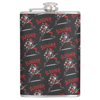 Christmas Vinyl Wrapped Hip Flask