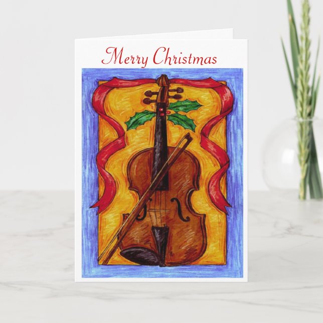 Christmas Violin - Greeting Card (Front)