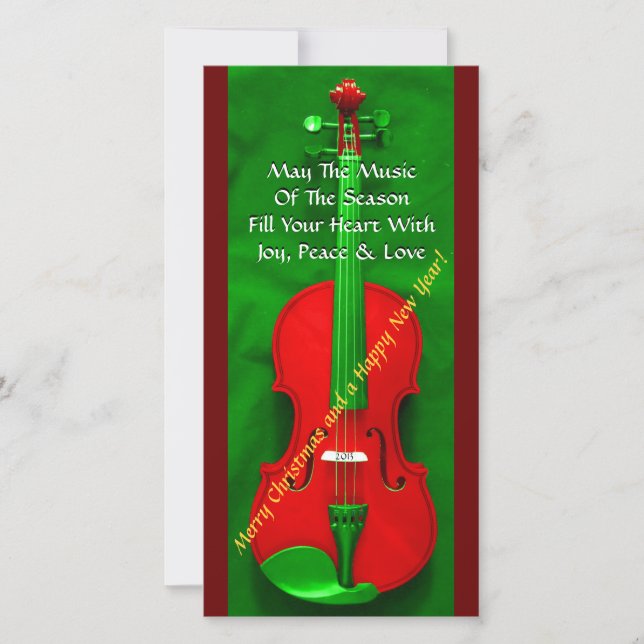 Christmas Violin Holiday Card (Front)