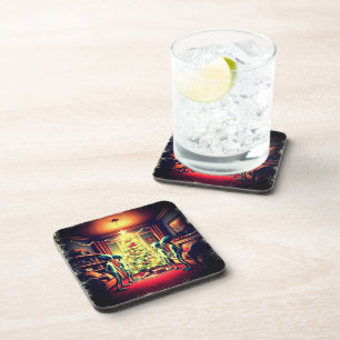 CHRISTMAS VISITORS COASTER