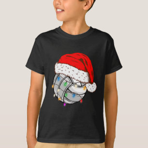 Christmas Volleyball Ball Santa Hat Funny Sport Xm T-Shirt