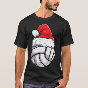 Christmas Volleyball Ball Santa Hat Funny Sport Xm T-Shirt