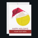 Christmas volleyball Ball Santa Hat Greeting Cards<br><div class="desc">Christmas volleyball Ball Santa Hat cards</div>