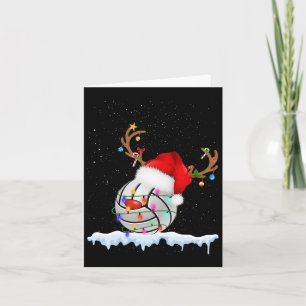 Christmas Volleyball Ball Santa Hat Xmas Boys Men Card