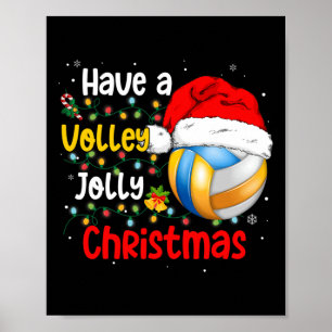 Christmas Volleyball Have A Volley Jolly Christmas Poster