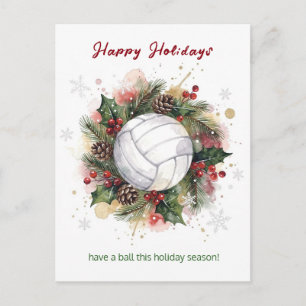 Christmas Volleyball Holiday Greeting Cards