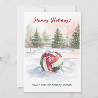 Christmas Volleyball Holiday Greeting Cards