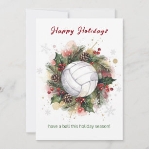 Christmas Volleyball Holiday Greeting Cards