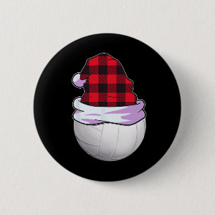 Christmas Volleyball Men Beach Volleyball Player G 2 Inch Round Button