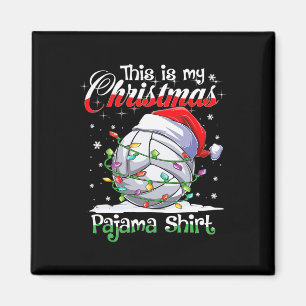 Christmas Volleyball Pajama Xmas Volleyball Player Magnet
