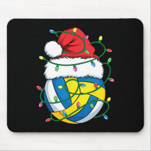 Christmas Volleyball Santa Hat Boys Girls Xmas Lig Mouse Pad