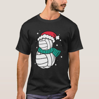 Christmas VolleyBall Santa Hat T-Shirt