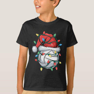 Christmas Volleyball Xmas Santa Sports Hat Ball Ki T-Shirt