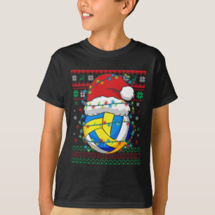 Christmas Volleyball Xmas Santa Sports Hat T-Shirt