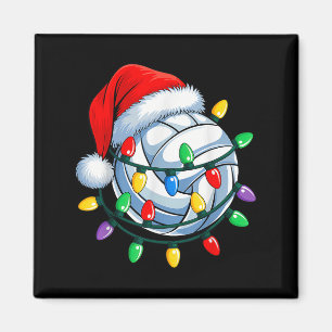 Christmas Volleyball Xmas Santa Srts Hat Mens Wome Magnet